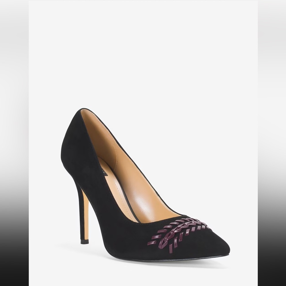 Never Worn- White House Black Market Olivia Whipstitch Suede Heels